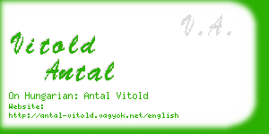 vitold antal business card